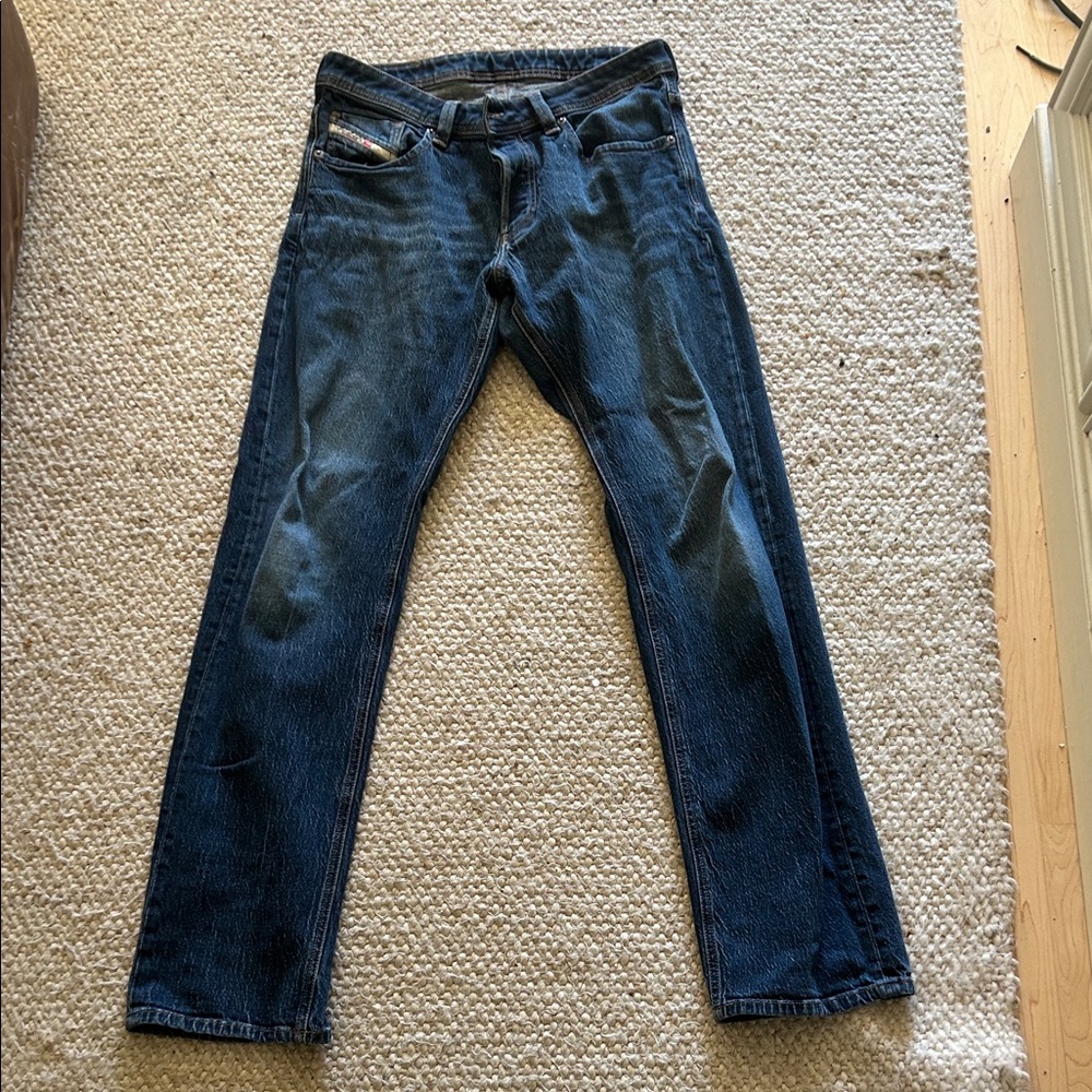 Diesel Men's Dark Blue Straight Jeans
